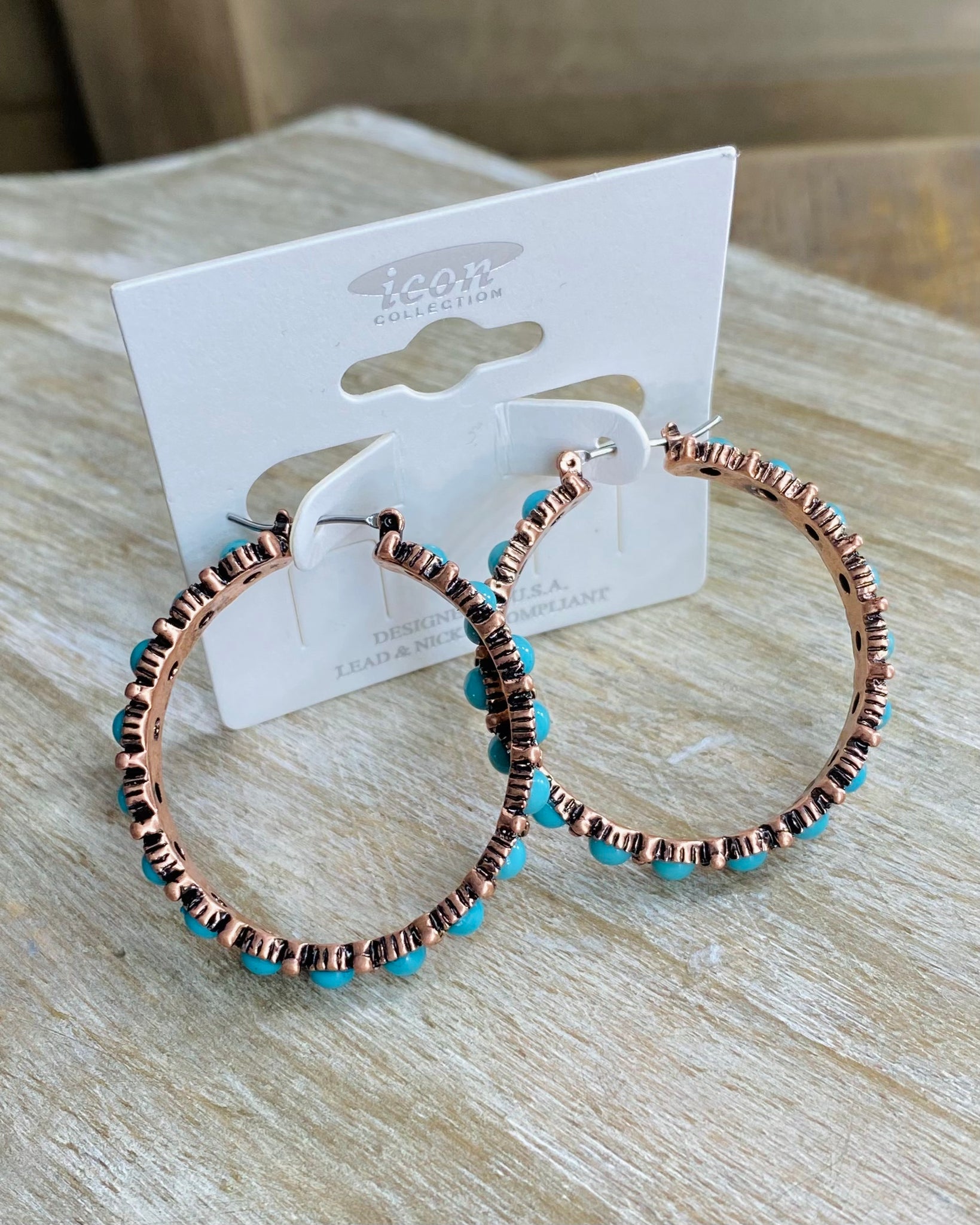 Turquoise Dolly Hoop Earrings