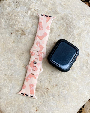 Pink Cowgirl Silicone Watch Band
