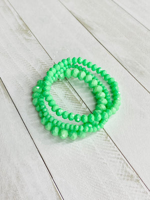 Neon Green Stacked Bracelet