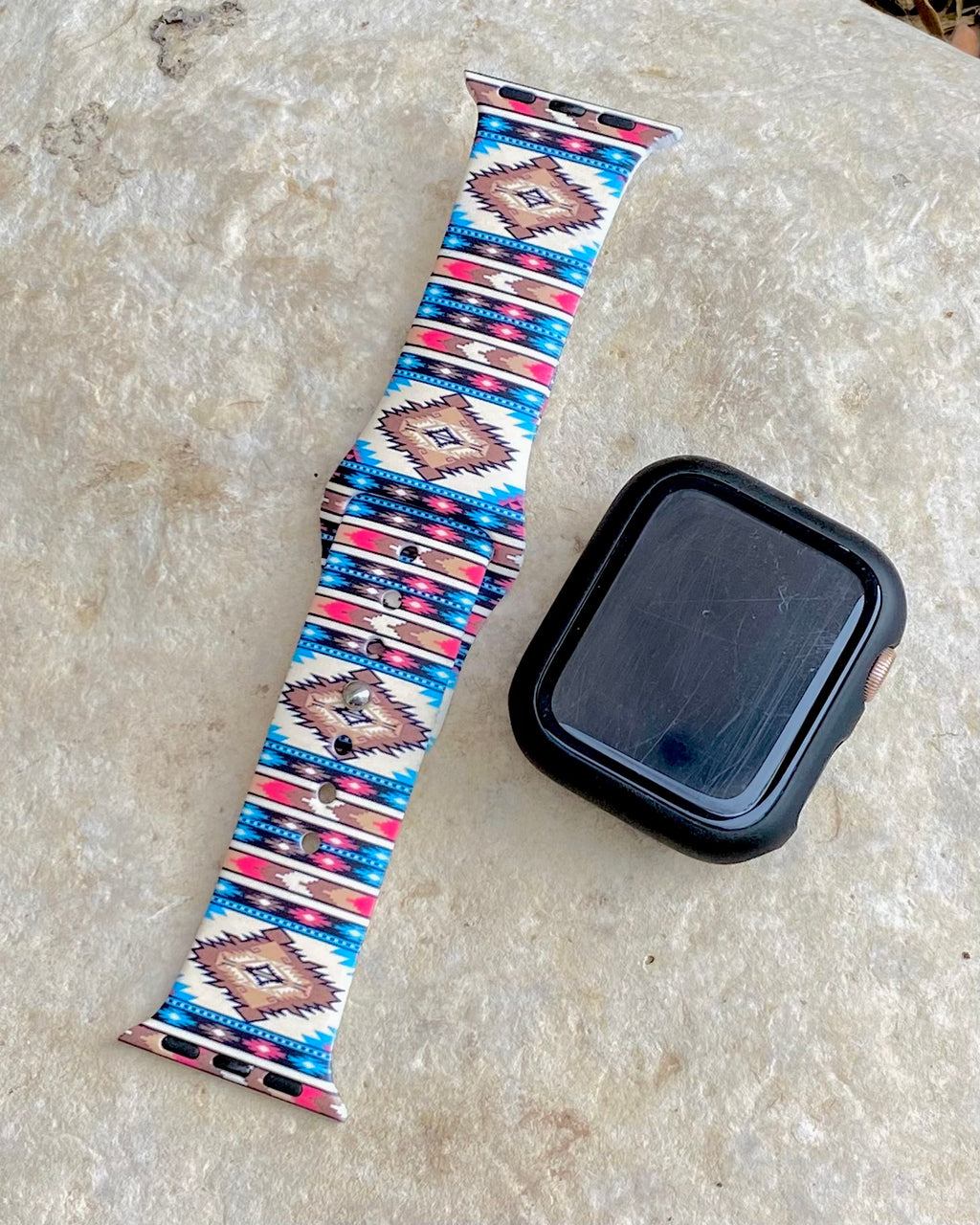 New Mexico Aztec Silicone Watch Band