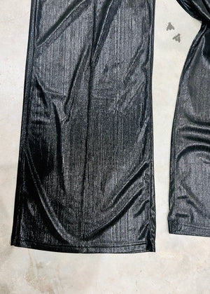 Black Shimmer Trouser Pants