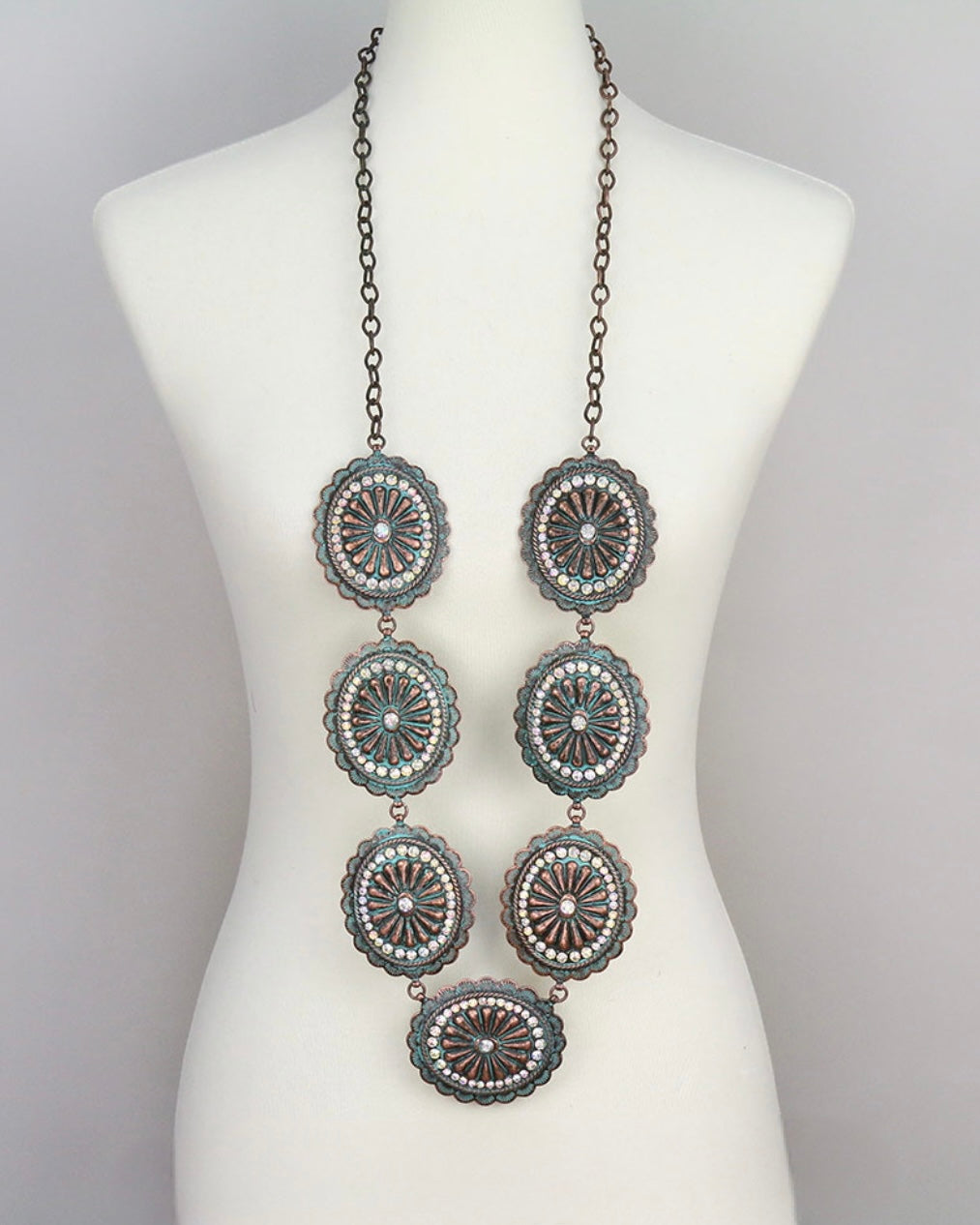 Patina Concho Queen Necklace