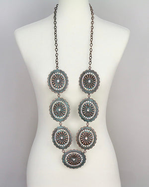 Patina Concho Queen Necklace