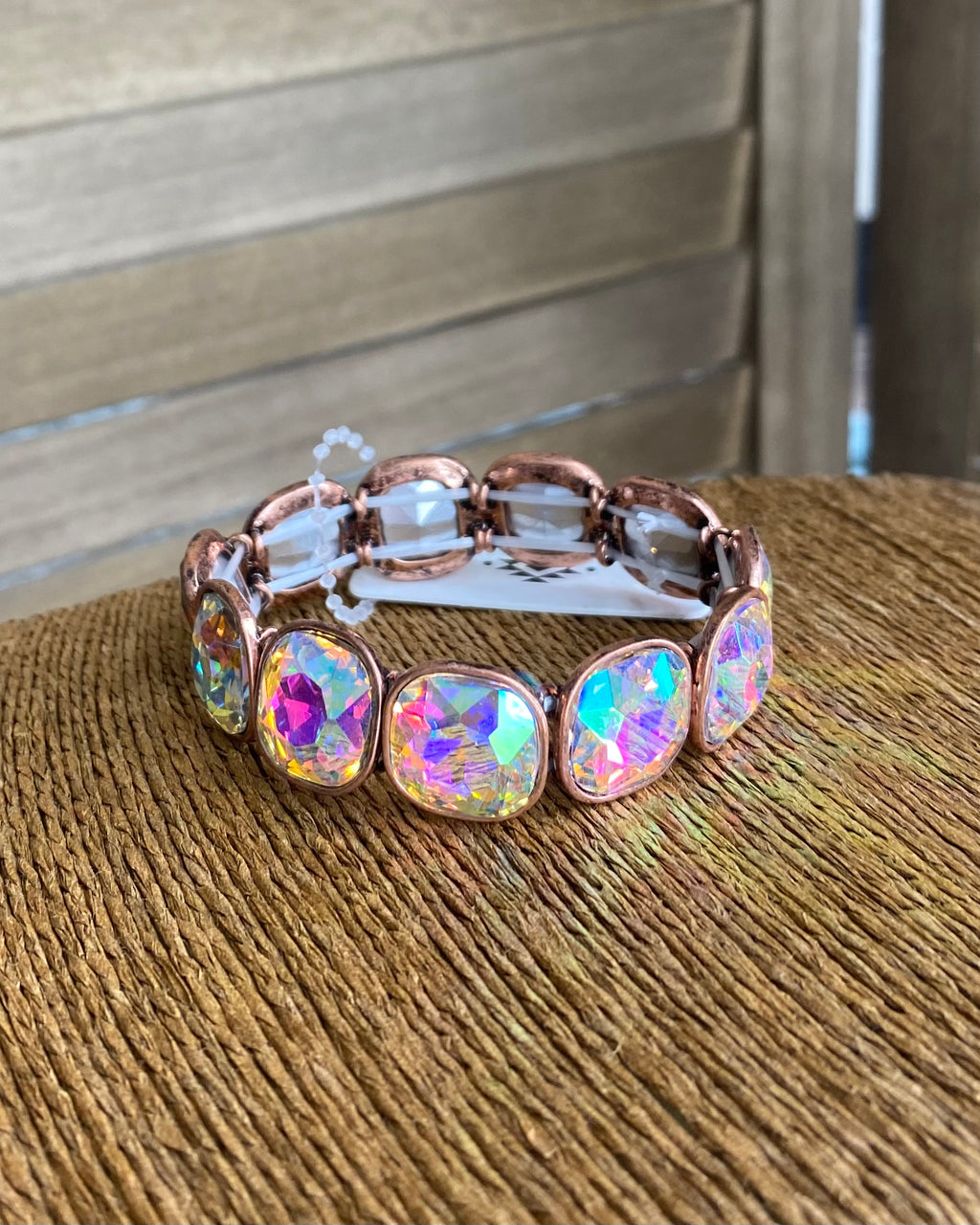 Copper Squared Crystal Bracelet
