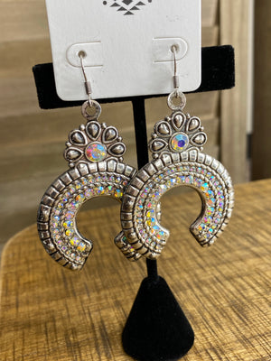 Rhinestone Squash Blossom Earrings