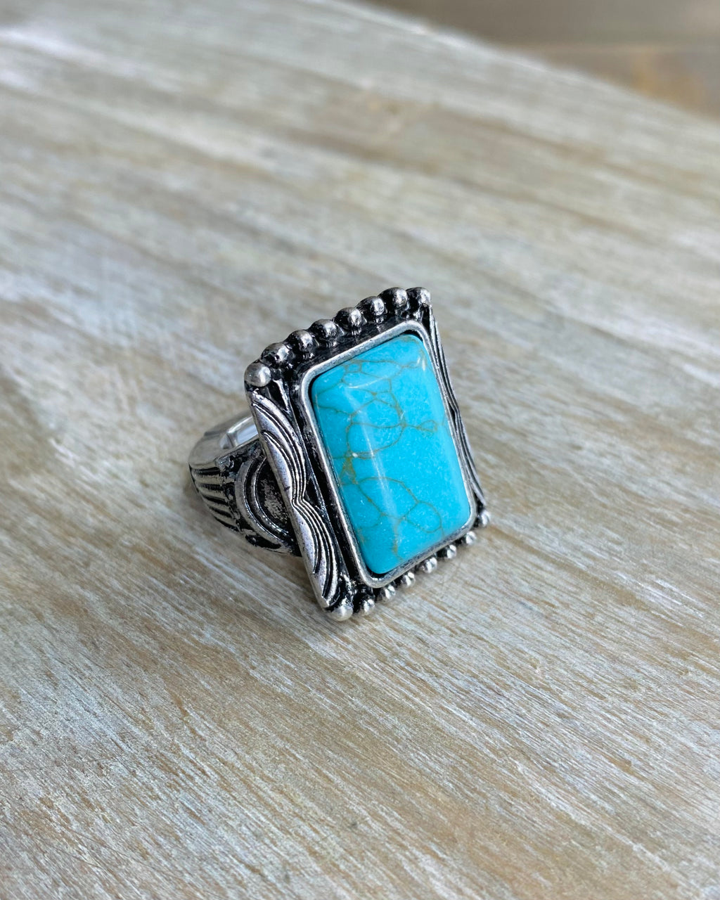 Beth Turquoise Western Stretch Ring