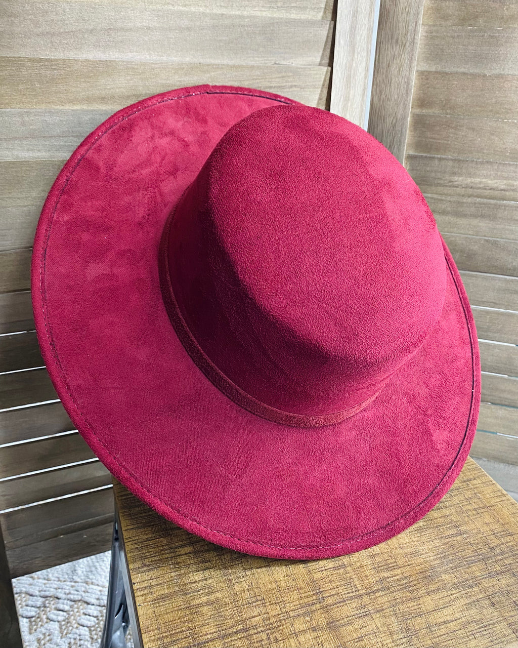 Strawberry Wine Flat Top Hat