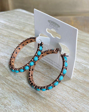 Turquoise Dolly Hoop Earrings