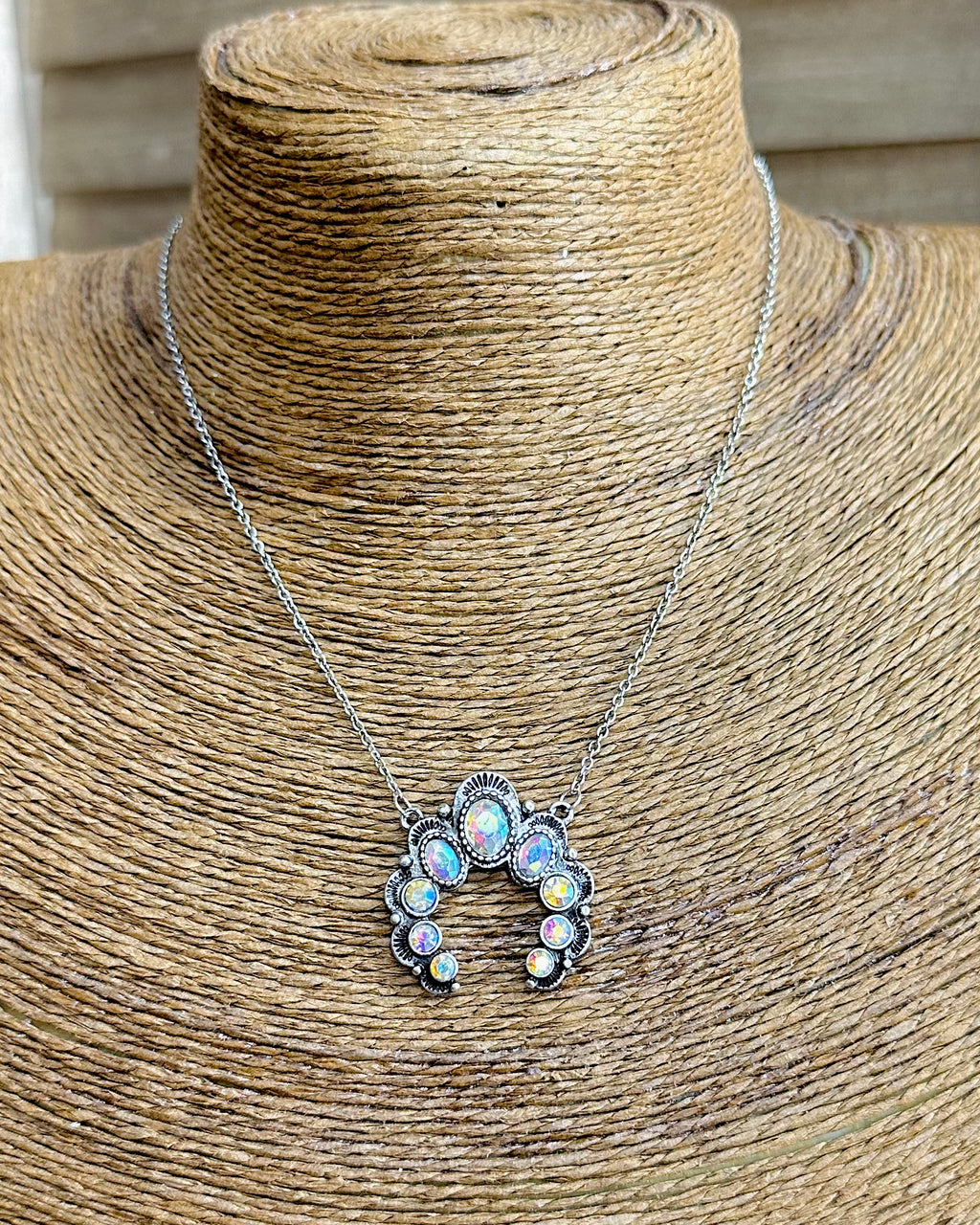 Silver Squash Blossom Chain Necklace