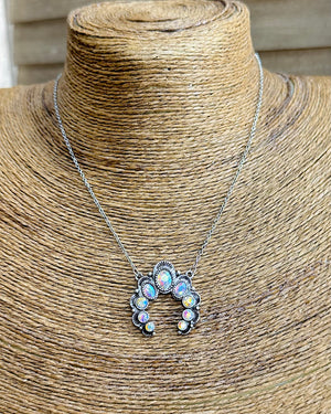 Silver Squash Blossom Chain Necklace