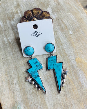 Turquoise Lightning Earrings