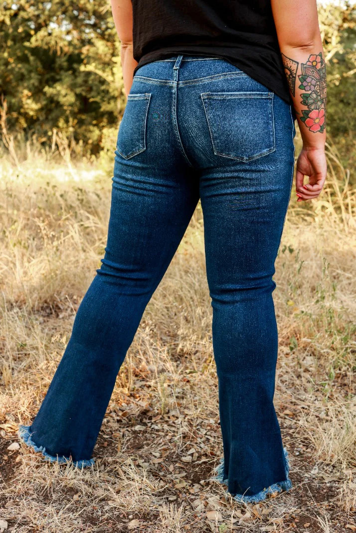 Hannah Dark Wash Flare Jeans