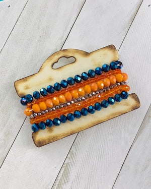 Astros Metallic Stacked Bracelet Set