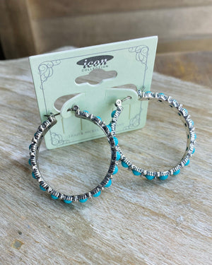 Turquoise Dolly Hoop Earrings